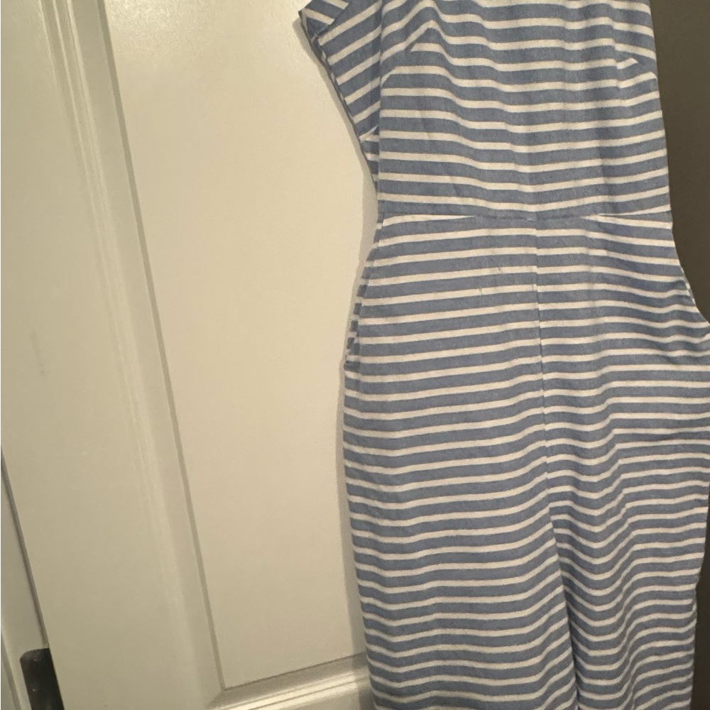 Light Sky Blue & White Jumpsuit
